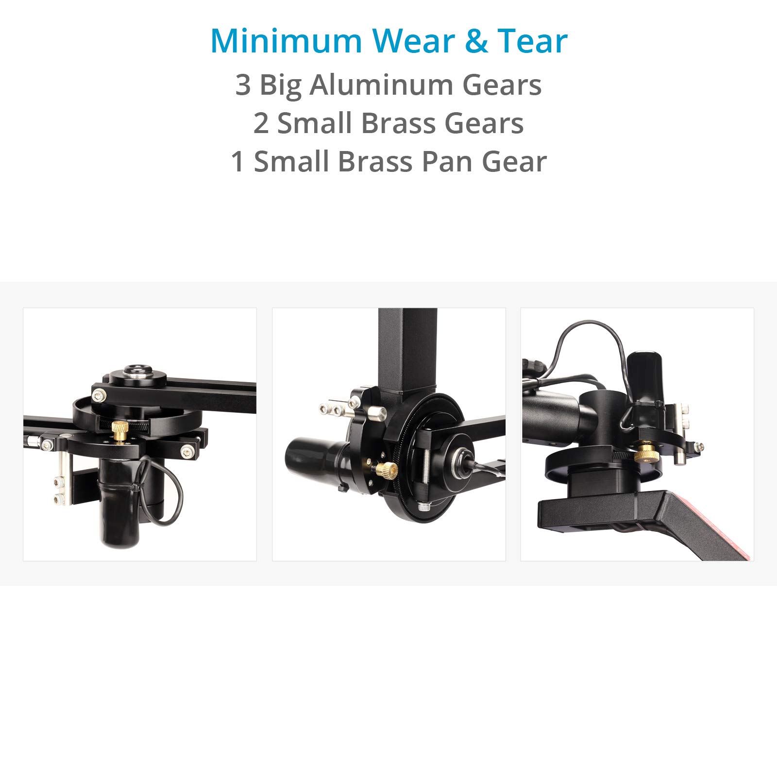 【中古】PROAIM Spin-3 3軸/2軸電動パンチルトヘッド 12Vジョイスティックコントローラー付き カメラジブクレーン用 15kg/33ポンド ペイロード、360°ス 41SMzroQQzL.jpg